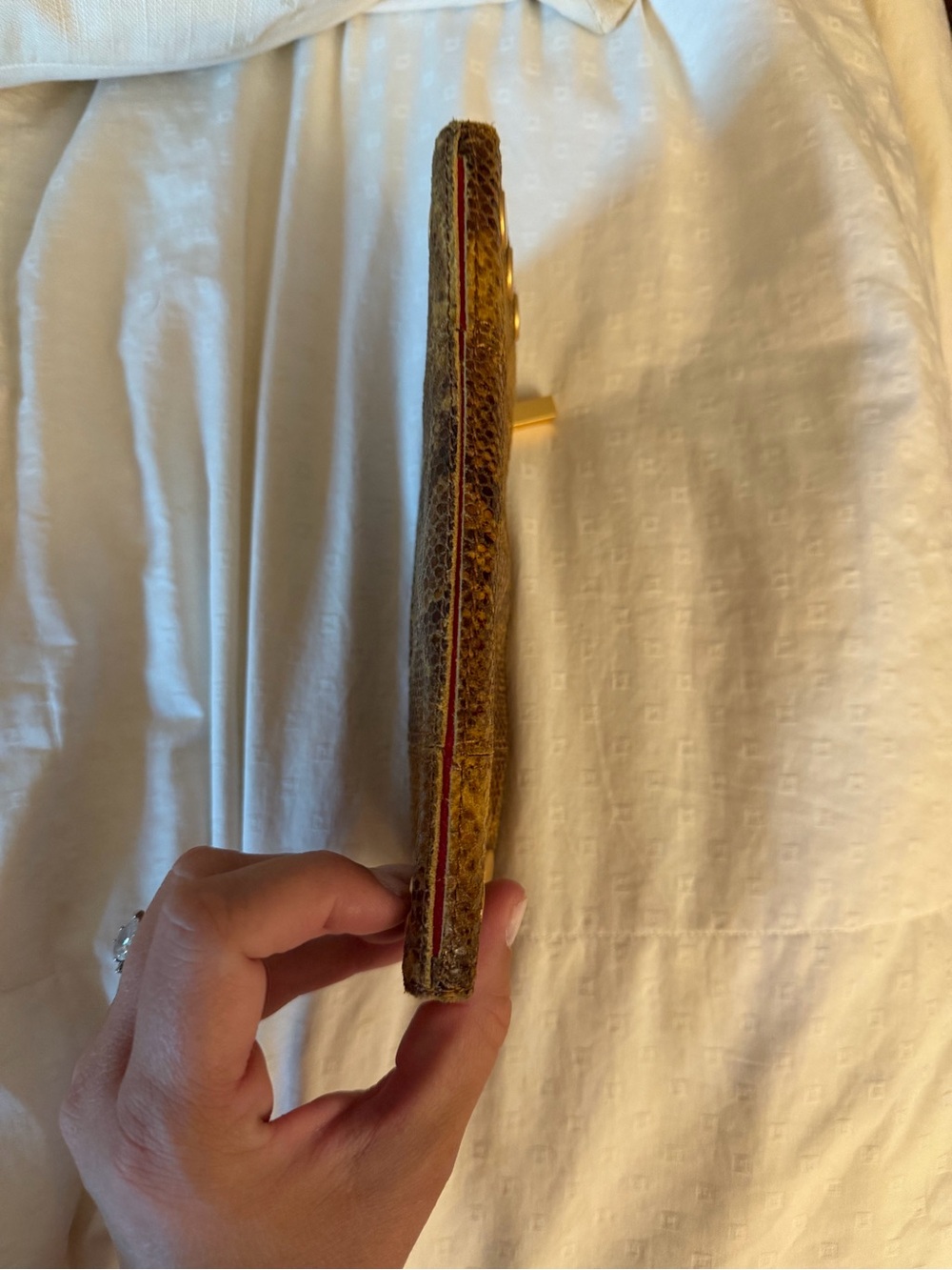 Hammitt Brown Snake-Print Leather Wallet with Gold - Picture 5 of 5
